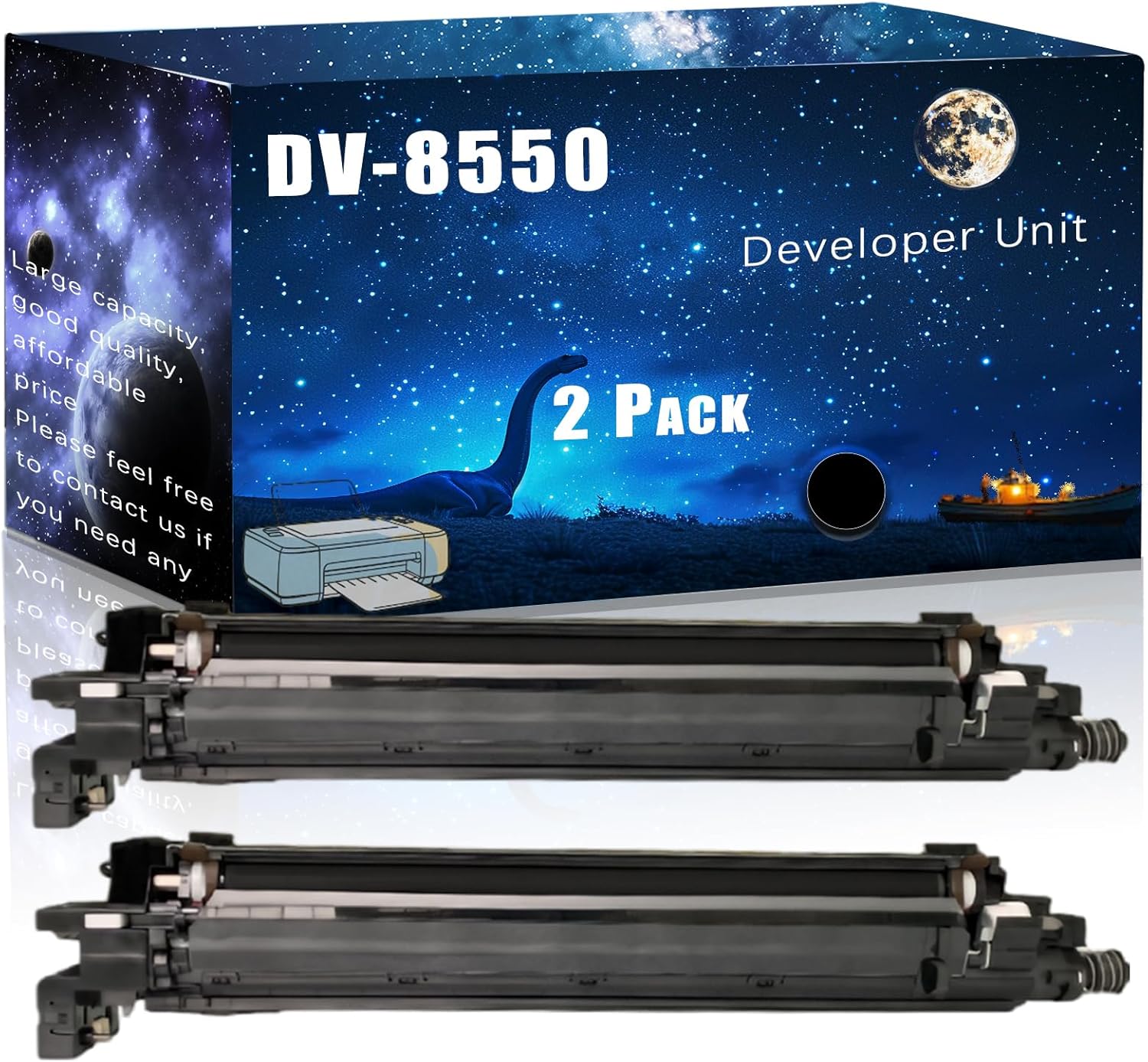 MUCQL DV-8550 Compatible Developer Unit Replacement for Kyocera High Yield Compatible TASKalfa 6002i 6003i 6052ci 6053ci Printers, Meet Printing Needs (2 Pack Black)