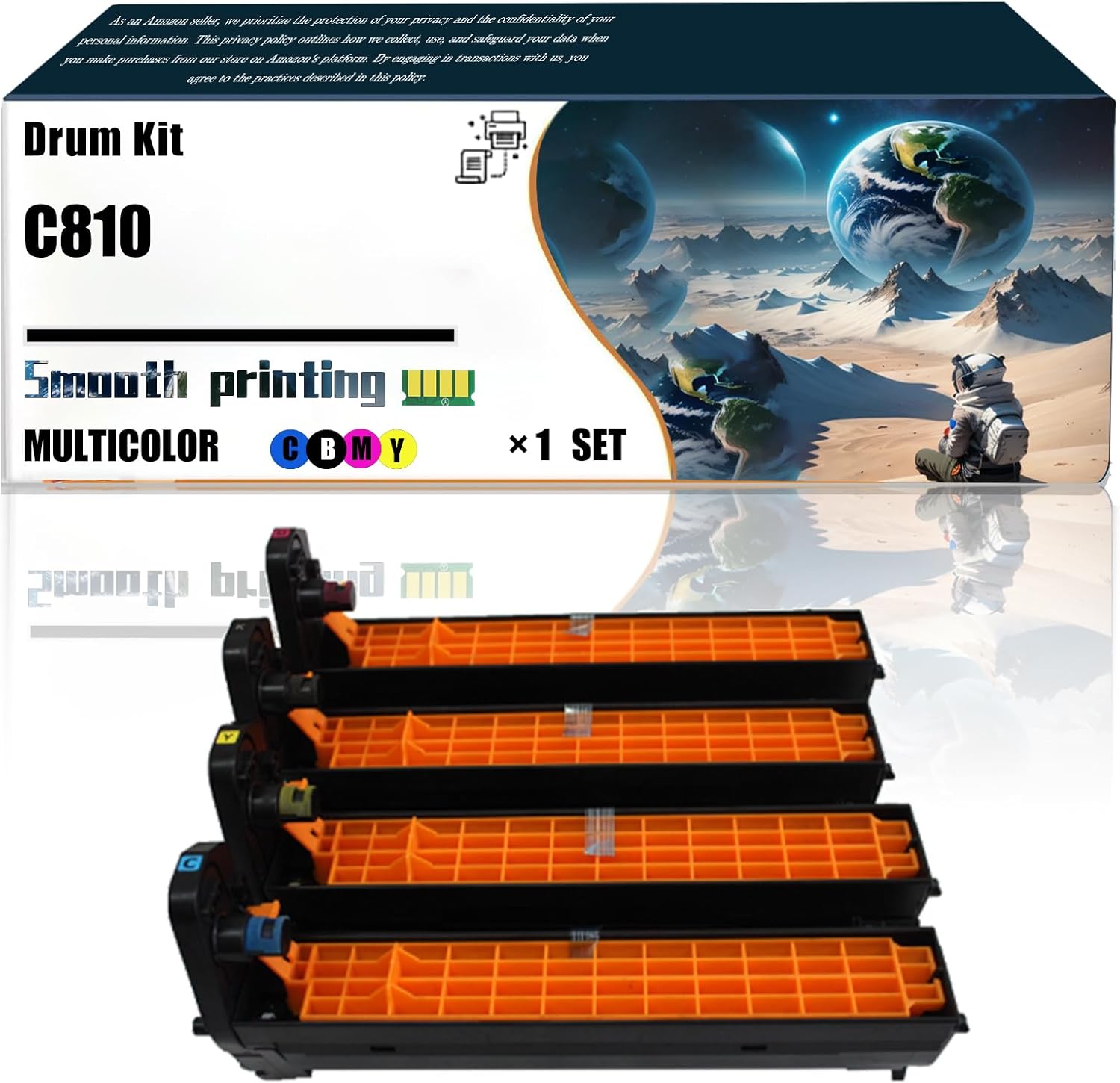 LSSF Replacement Parts Drum Kit C810 Compatible with Okidata OKI C810 C810n C810dn C810cdtn C830 C830n C830dn C830cdtn Printer (4-Pack BK/C/M/Y)