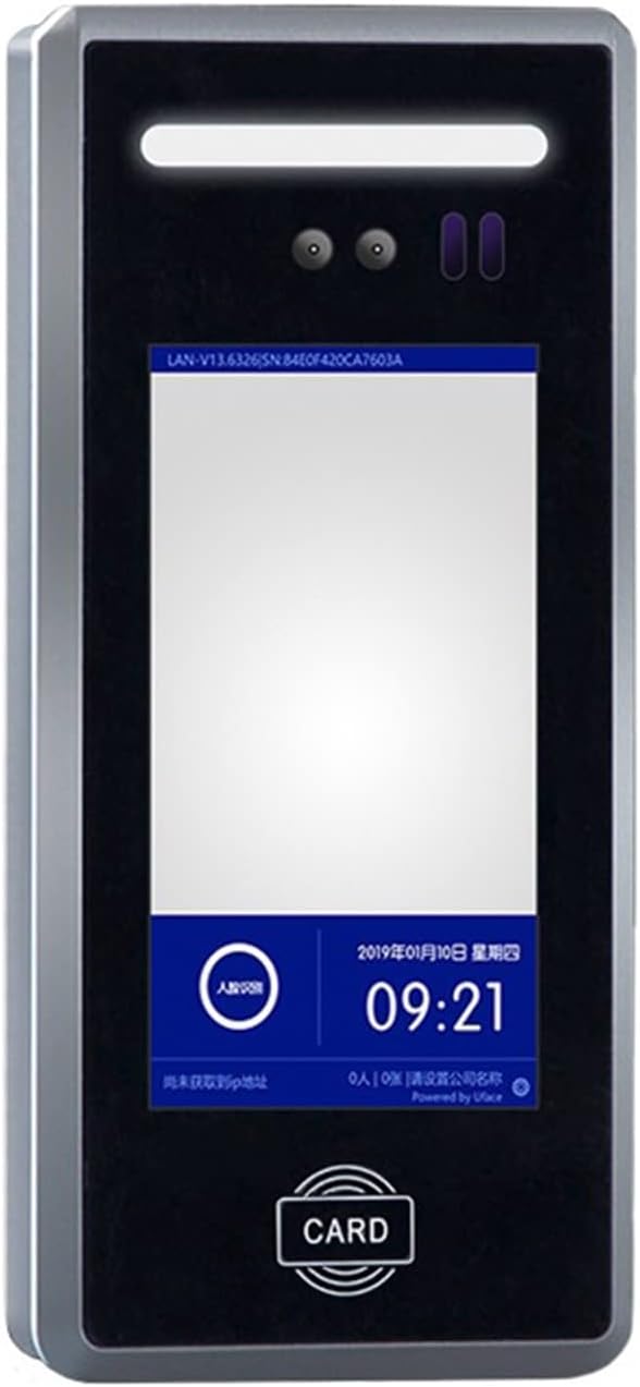 GHJKLZNMRU Time Clock 5Inch Outdoor Dynamic Face Time Attendance Facial Access Control System Cloud Supported Free Software MD18 Office Electronics Products