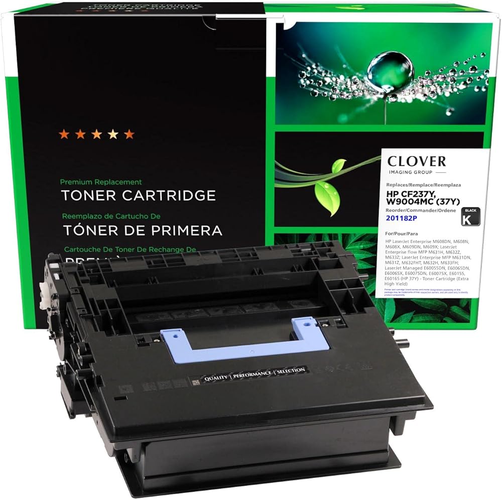 Clover Remanufactured Extra High Yield Toner Cartridge Replacement for HP 37Y (CF237Y) | Black
