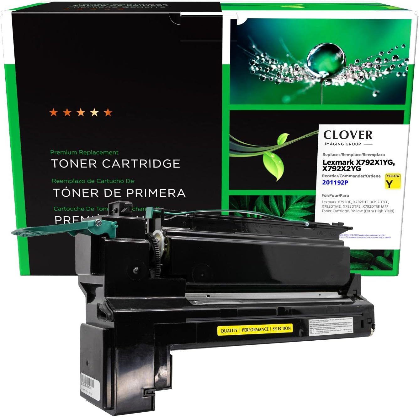 Clover Remanufactured Extra High Yield Toner Cartridge Replacement for Lexmark X792 | Yellow