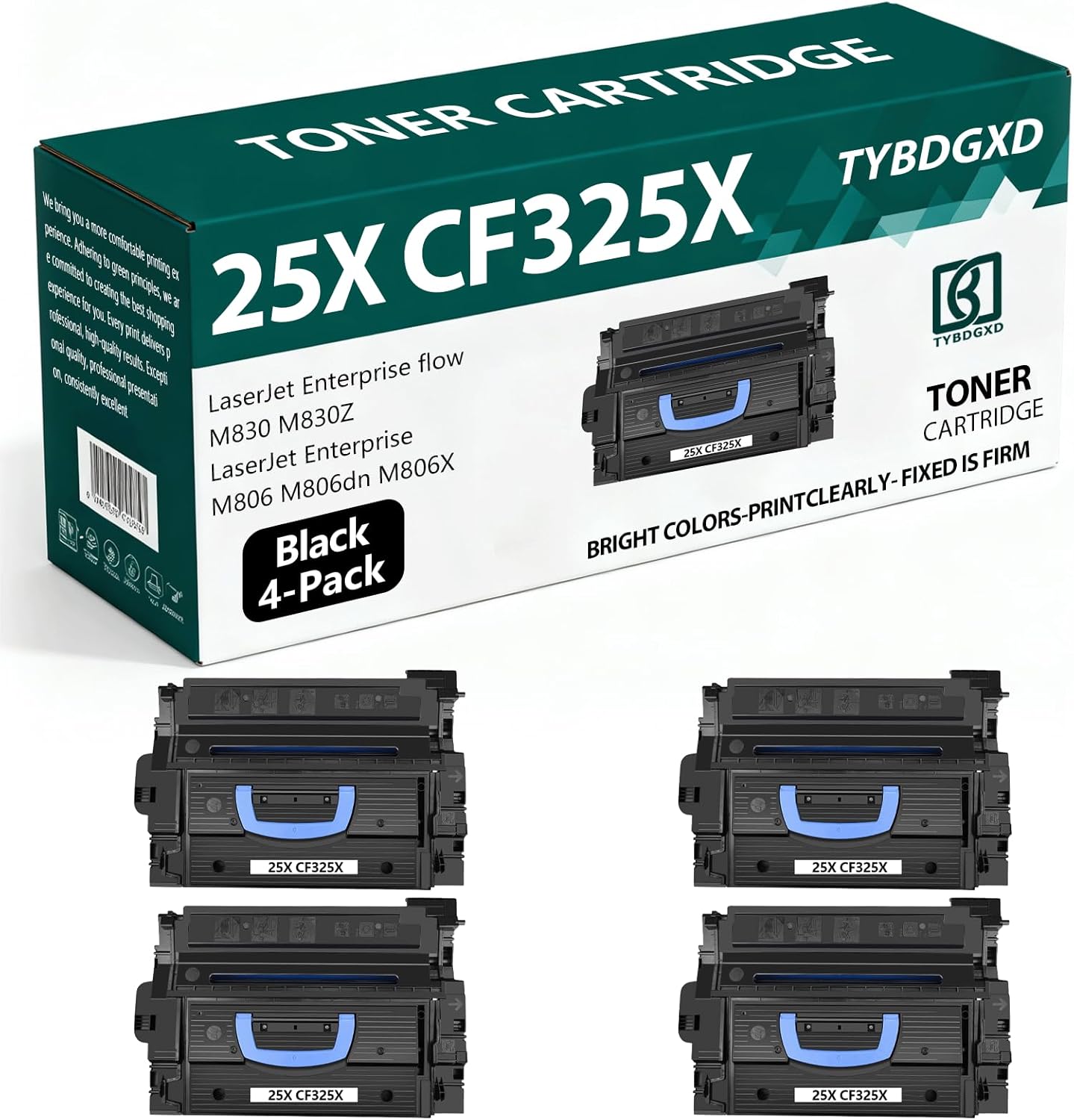 TYBDGXD 25X CF325X High Yield Black 20,000 Pages Toner Cartridge Compatible for HP Compatible Replacement for HP LaserJet Enterprise Flow M830 M830Z LaserJet Enterprise M806 M806dn M806X Printers