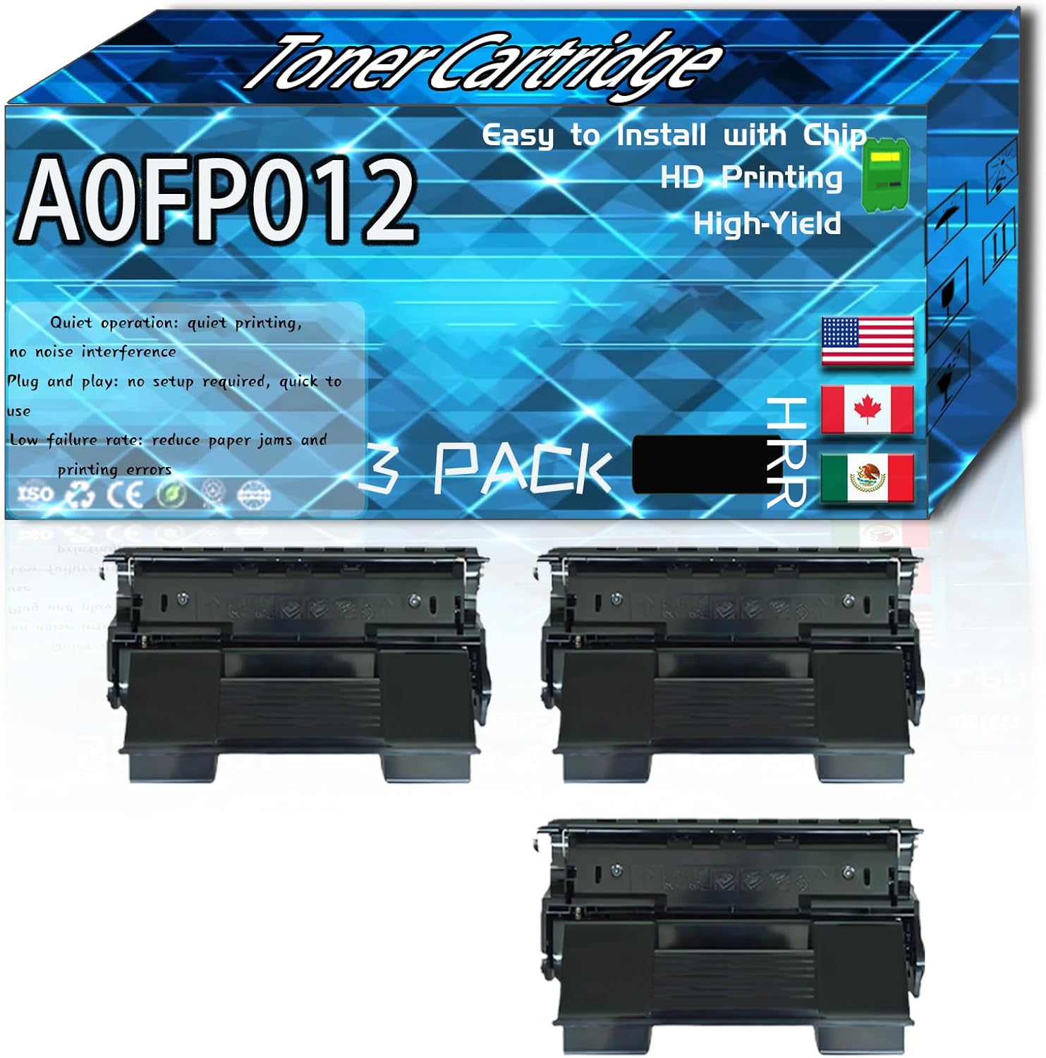 CEECN Compatible for Konica Minolta A0FP012 Replacement Toner Cartridge Used with PagePro 5650EN Printer, High Production Multiple Options (3 Pack Black)