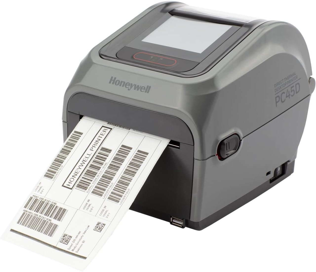 Honeywell PC45D Direct Thermal Label Printer 4-inch Industrial Desktop Shipping Barcode Printer 203 DPI High-Speed Ethernet with Full Touchscreen PC45D000000201 (Renewed)
