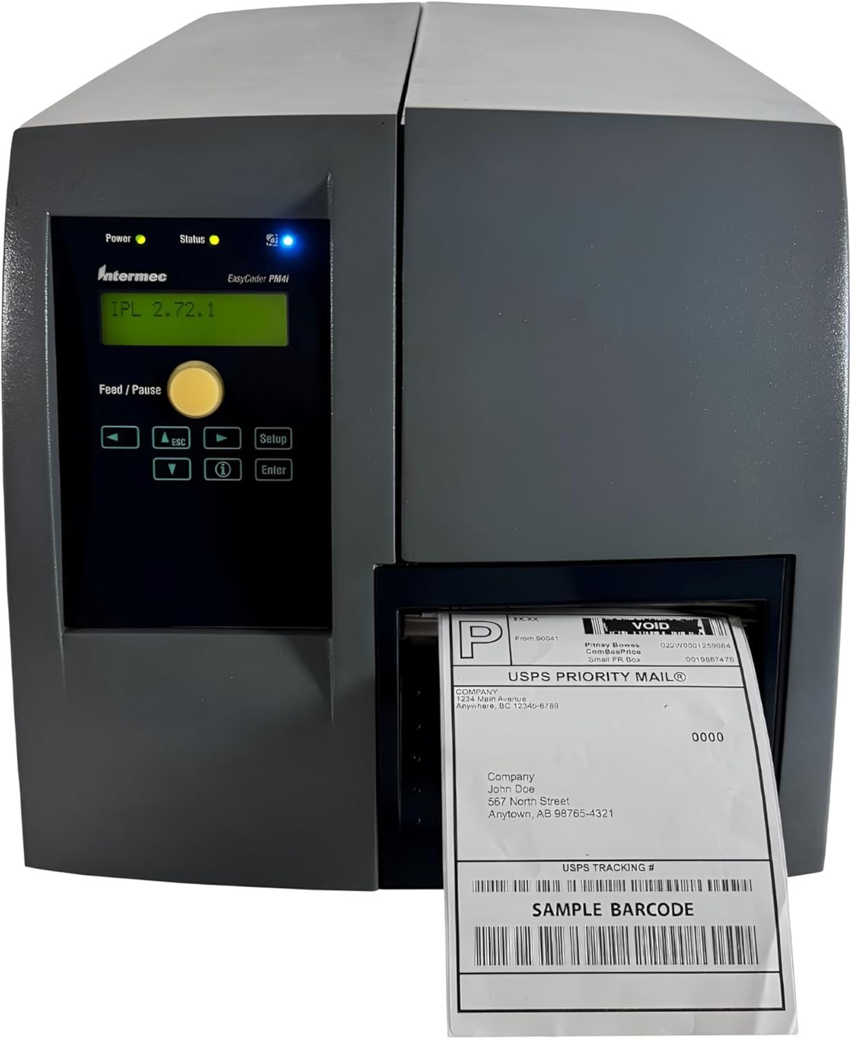 Tekswamp Intermec EasyCoder PM4i RFID Thermal Transfer Label Printer Ethernet USB PM4B014110300020, Bundle with Power Cord (Renewed)