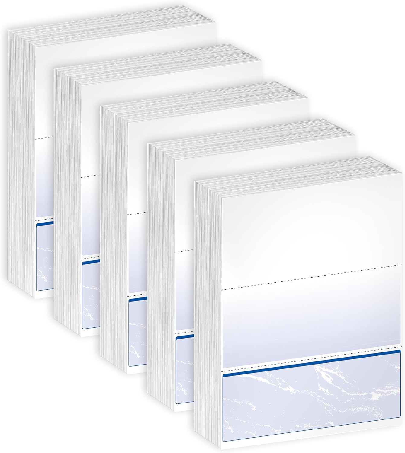 DocuGard Standard Blue Marble Bottom Check, 24 lb, 8.5 x 11 Inches, 2500 Sheets (04517C)