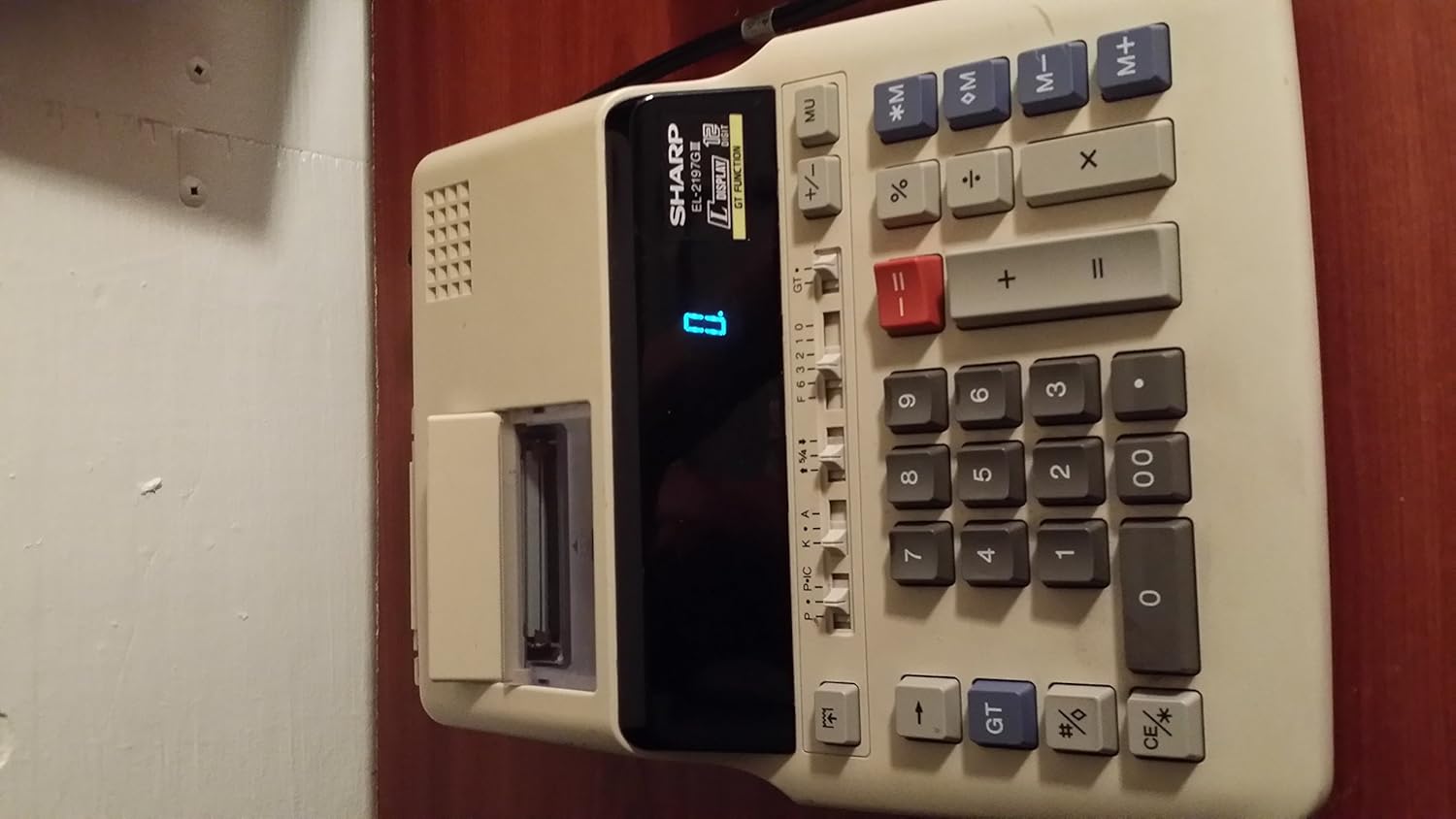 Sharp EL-2197GIII 12 Digit Mono-Color Heavy Duty Serial Printing Calculator