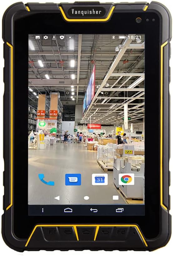 Rugged Industrial Tablet PC Android Barcode Scanner | with Honeywell 2D Bar Scan Engine | 7200mAH Battery | WiFi & 4G LTE, Thin & Light Weight, for Warehouse & Logistics