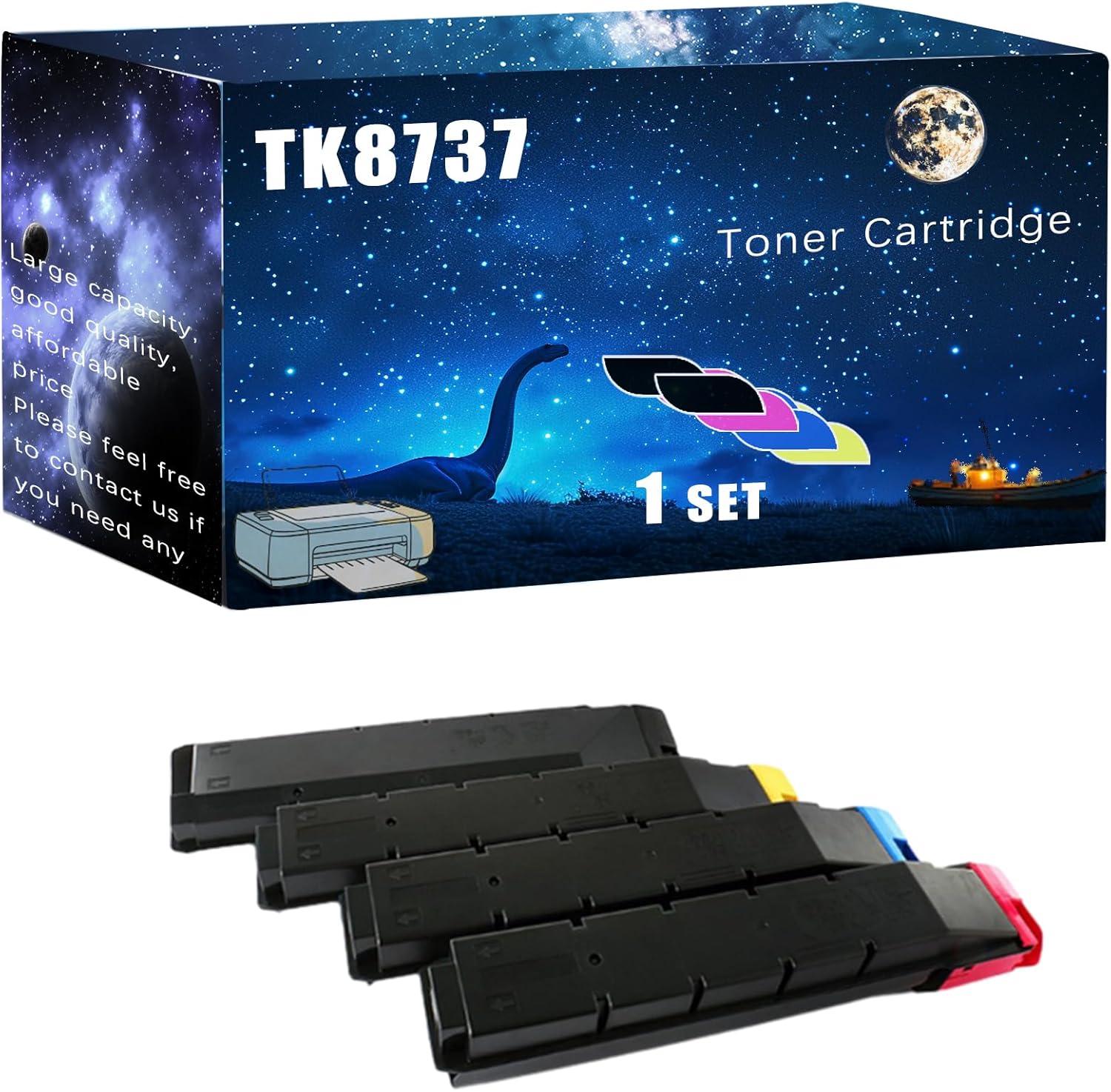 MUCQL TK8737 Toner Cartridge Compatible for Kyocera TASKalfa 7353ci 8052ci 8353ci CS7052ci CS8052ci Printers,with Chip Large Printing Demands (Multicolor)