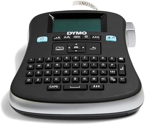 DYMO Desktop Label Maker | LabelManager 210D All-Purpose Portable Label Maker, Easy-to-Use, One-Touch Smart Keys, QWERTY Keyboard, Large Display, for Home & Office Organization (Pack of 6)