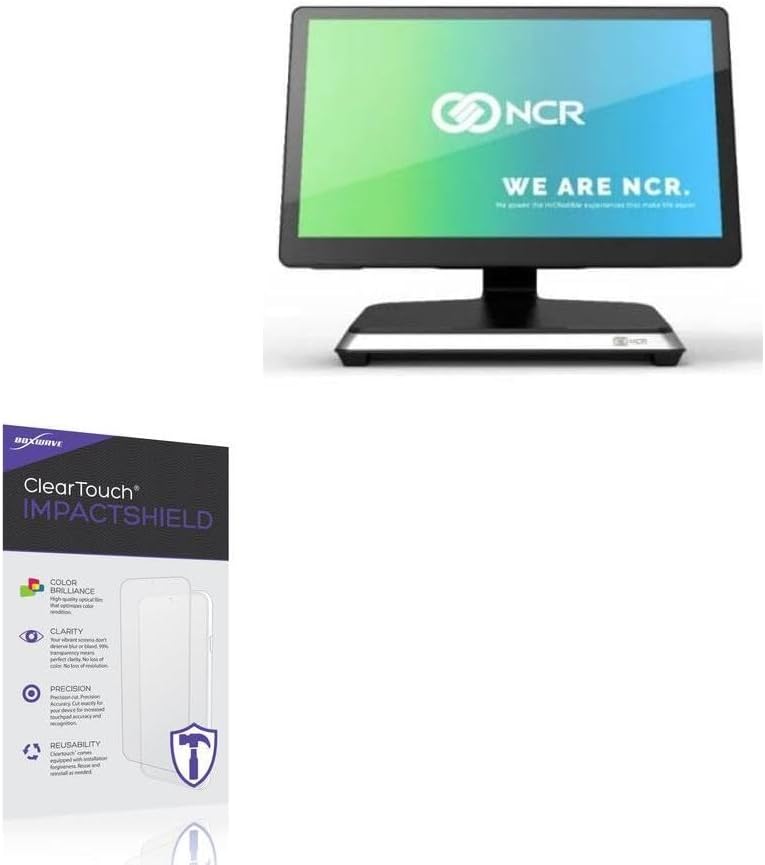 BoxWave Screen Protector Compatible with NCR POS Terminal CX-Series (18.5 in) - ClearTouch ImpactShield (2-Pack), Impenetrable Screen Protector Flexible Film