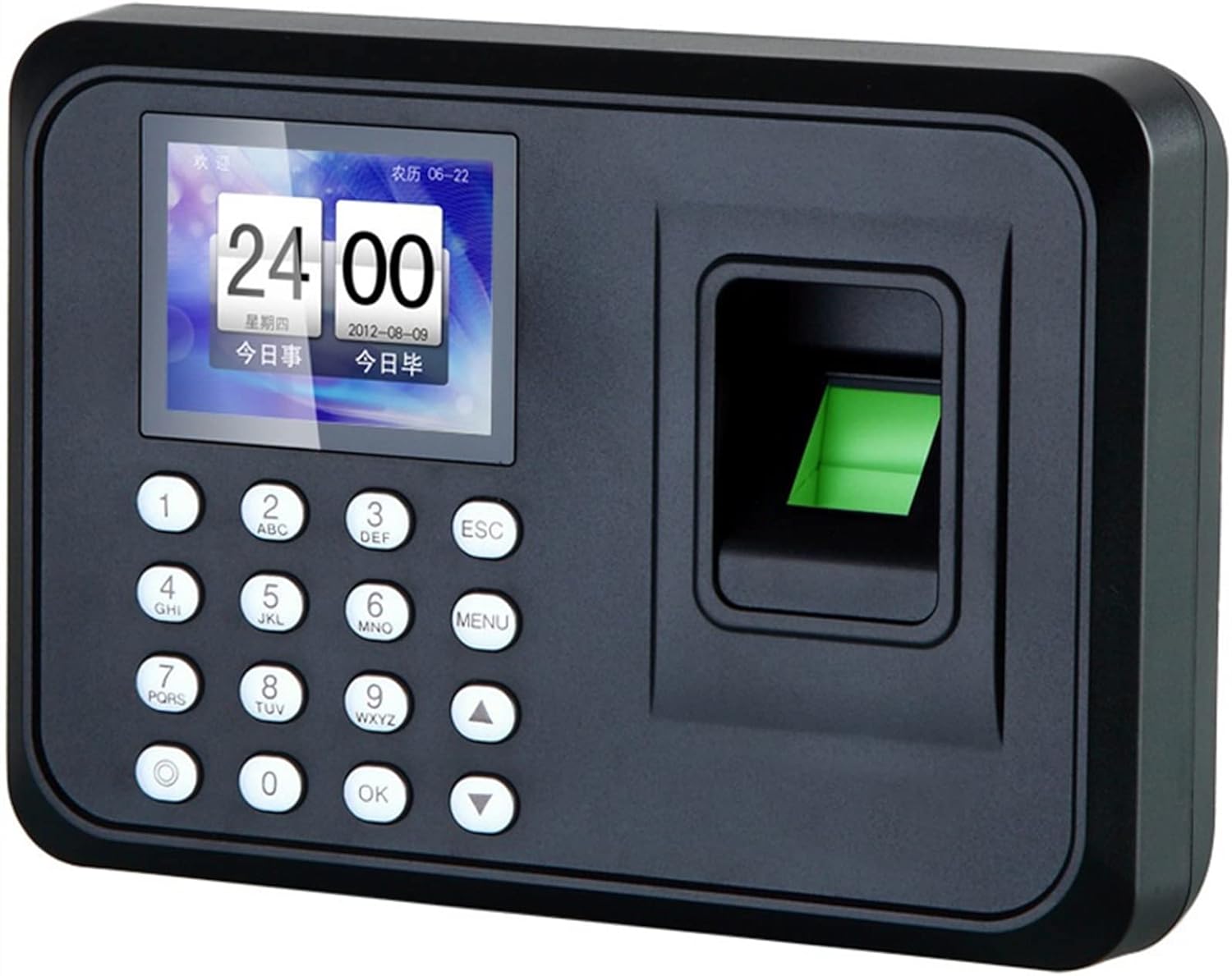 Time Clock Employee Time Clock Screen Voice Fingerprint Time Attendance Machine Biometric Time Attendance Machine Time Cards for Employees Office Electronics Products,