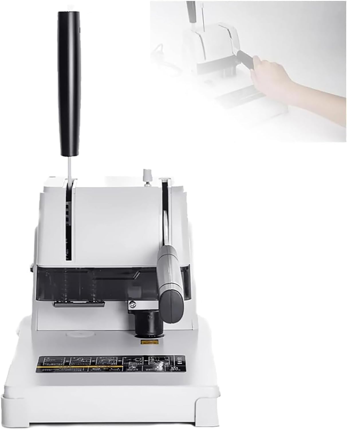 Binding Machine, Electric Binding Punching Machine, Punch Diameter 5mm, 1-40mm Binding Thickness, Double Handle Design, for Financial Document/Bill