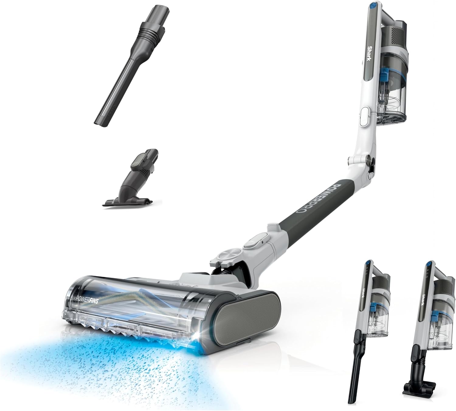 Shark PowerPro Flex Reveal Plus Cordless Vacuum, FloorDetect & Dirt-Reveal Technology, HEPA Filter, for Carpets & Hard Floors, Up to 50-Minute Runtime, Powerful Pet Hair Pickup, Java, IZ382H