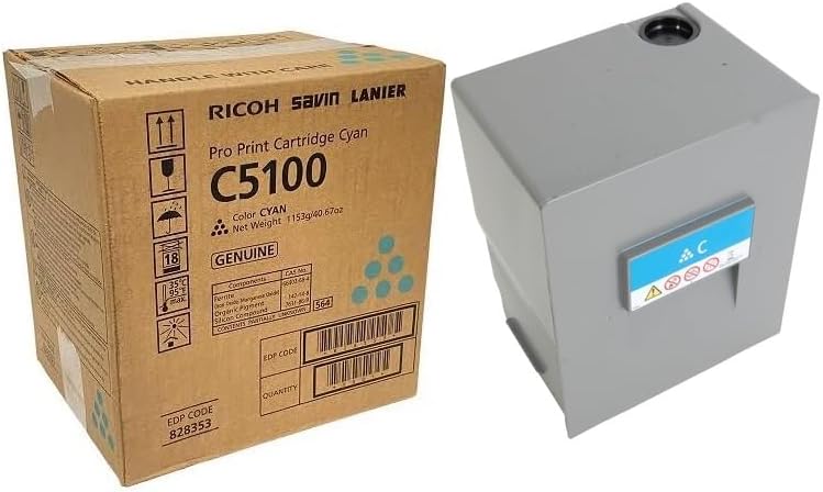828353 Genuine Ricoh Toner Cartridge, 30000 Page-Yield, Cyan