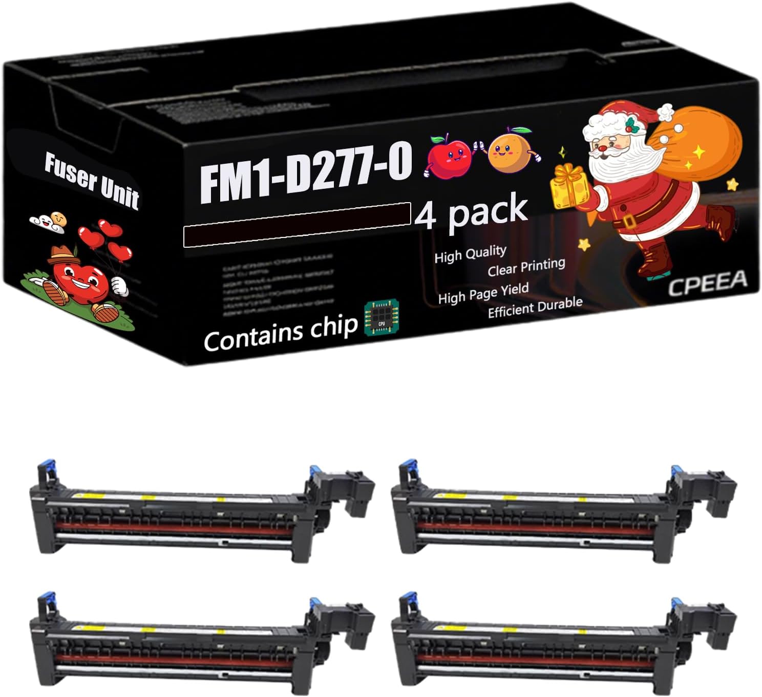 Compatible for Canon FM1-D277-040 (220V) Fuser Unit Work for Canon IR-ADV C3730 C3725 C3720 C3530 C3525 C3520 C3320 C3325 Printers (4 Pack Black)