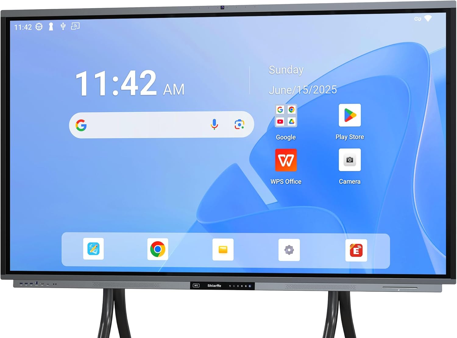 Shiarffe R9 Smart Board 86 Inch 4K Interactive Whiteboard Google EDLA-Certified All-in-One Touchscreen Digital Display Built-in 50MP AI Camera Mics and 60W Speaker for Classrom Hybrid Work