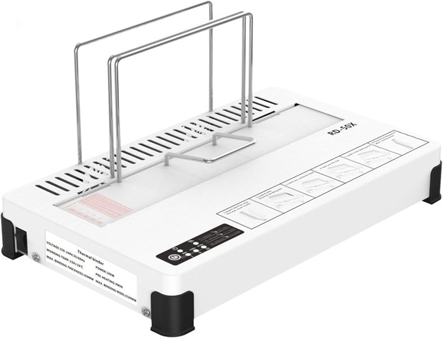 Binding Machine, Automatic Hot Glue Binding Machine A4 Wireless Binding Machine File Financial Book Binder Machine Office Binder 1pc