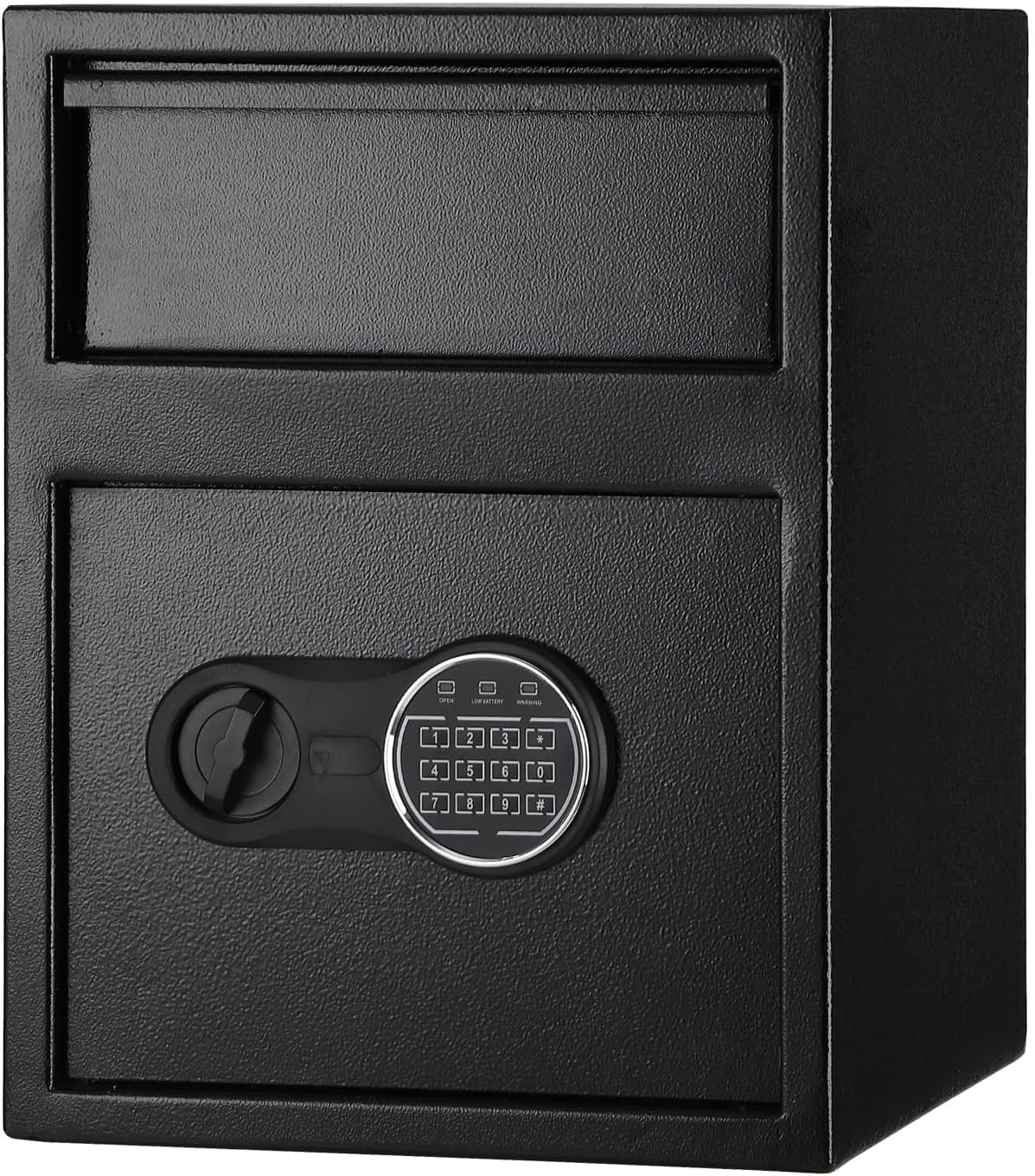 1.8 Cu.Ft Depository Safe Digital Depository Safe Box, Electronic Steel Safe with Keypad, Locking Drop Box with Slot, Metal Lock Box with Two Emergency Keys for Your Valuables