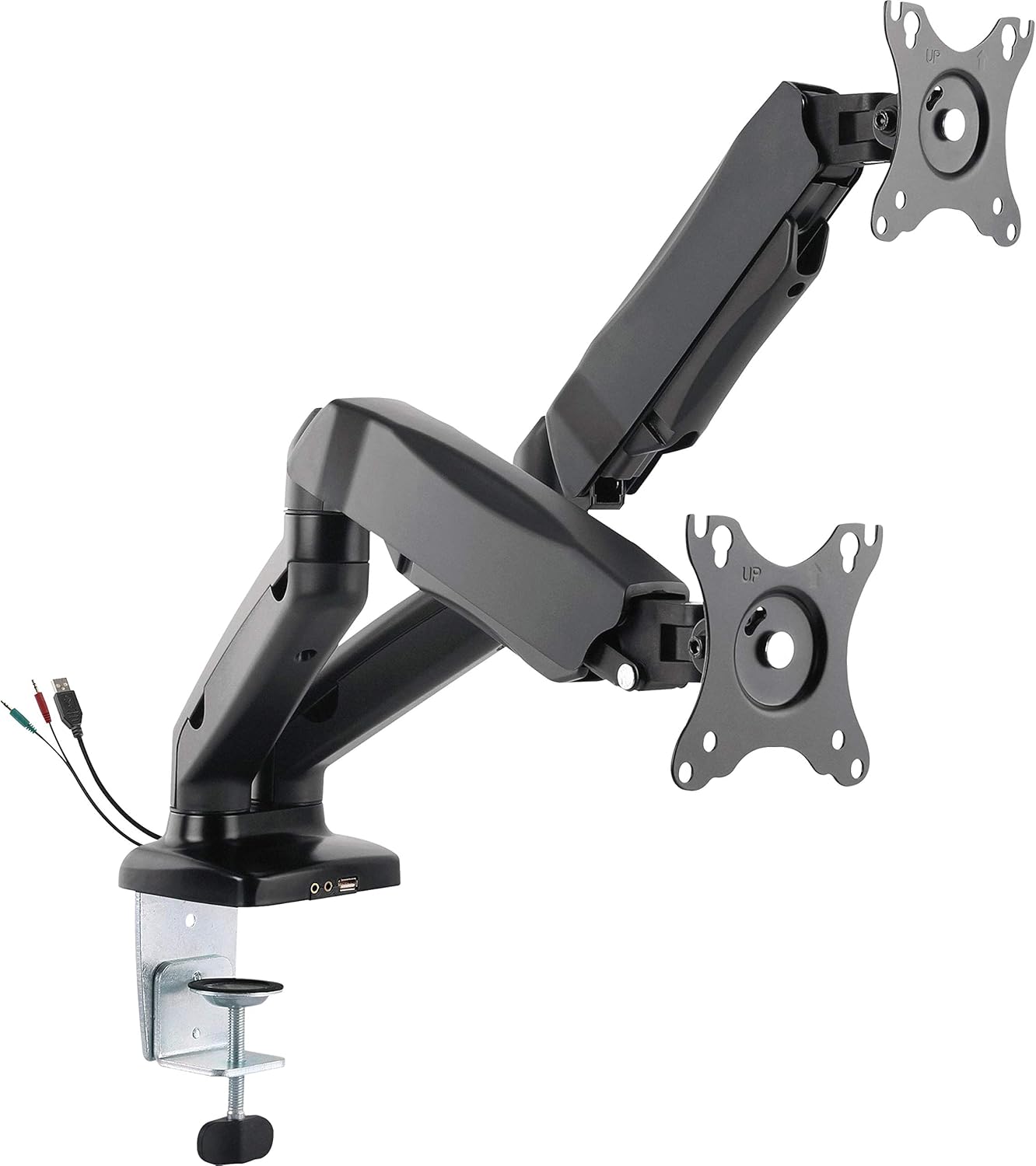 Lorell, LLR99801, Dual-Monitor Arm, 1 Each, Black
