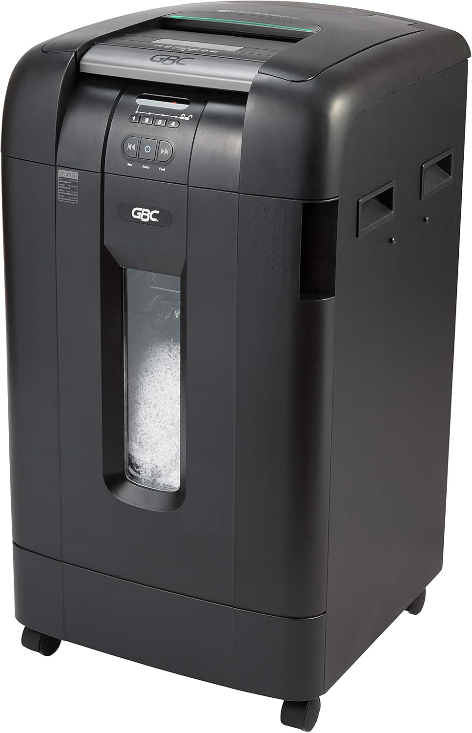 GBC Paper Shredder, Auto Feed, 750 Sheet Capacity, Micro-Cut, 20+ Users, Stack-and-Shred 750M (1758578)
