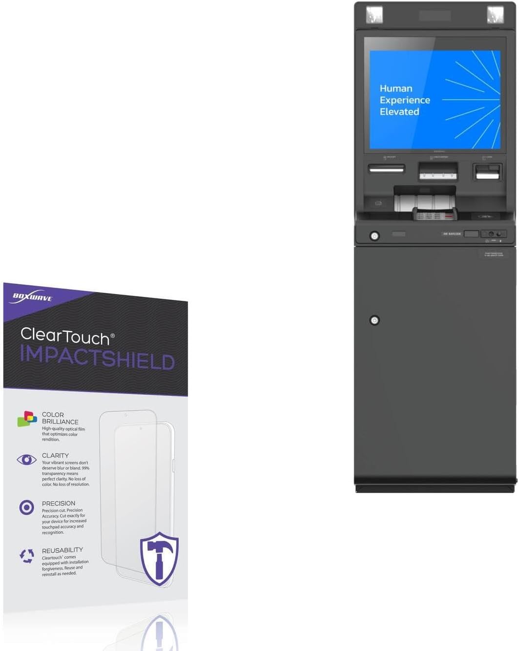 BoxWave Screen Protector Compatible with Hyosung 9L - ClearTouch ImpactShield (2-Pack), Impenetrable Screen Protector Flexible Film
