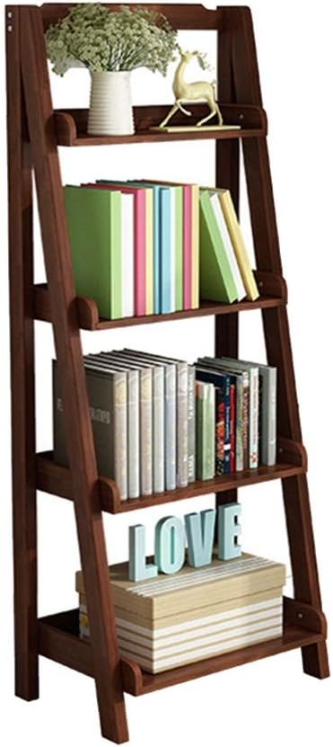 FUFU 4 Tiers Foldable Ladder Shelf Bookcase, Storage Display Shelving Unit,4436140cm (Color : C)
