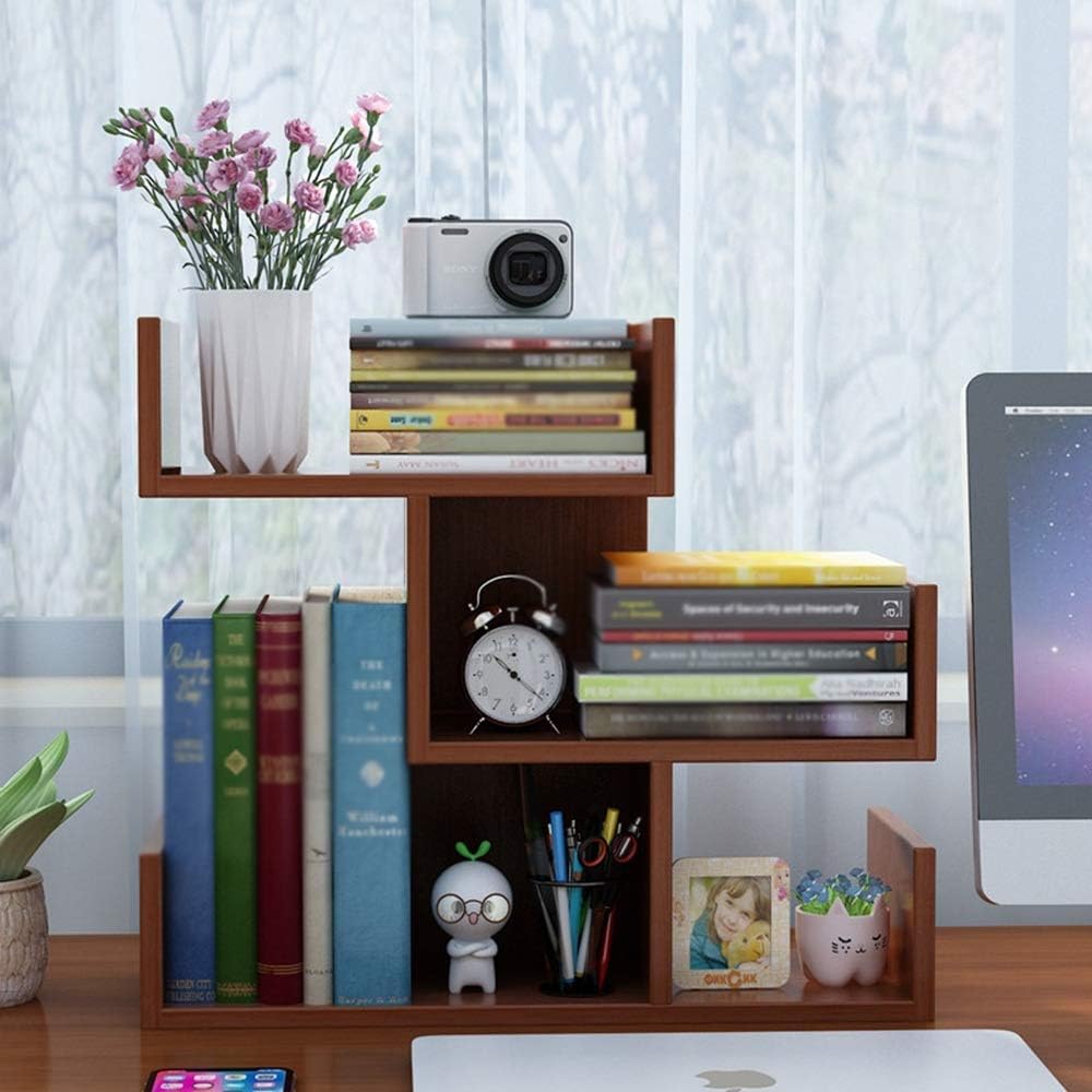 NERDOH Bookshelf Desktop Storage Rack, Bookcase Office Supplies, a Variety of Colors to Choose from (Color : C)