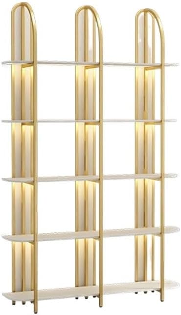 SONGCHAO Book Shelf Creative Lighting Rack Living Room Display Rack Office Partition Decorative Rack Home Bookshelf Storage Rack Cube Storage Organizer (Color : A, Size : 150 * 30 * 200cm)