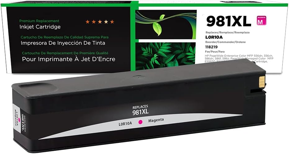 Clover Remanufactured PageWide Ink Cartridge Replacement for HP 981XL L0R10A | Magenta