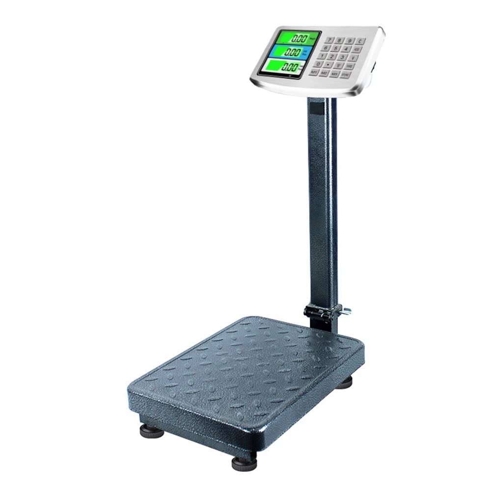 Digital Receiving Scale Platform Industrial Foldable Weight Electronic High-Definition LCD Display Floor for Luggage Shipping Package Computing Postal Shop Weighing (Size : 200kg/30g) (400kg/100g)
