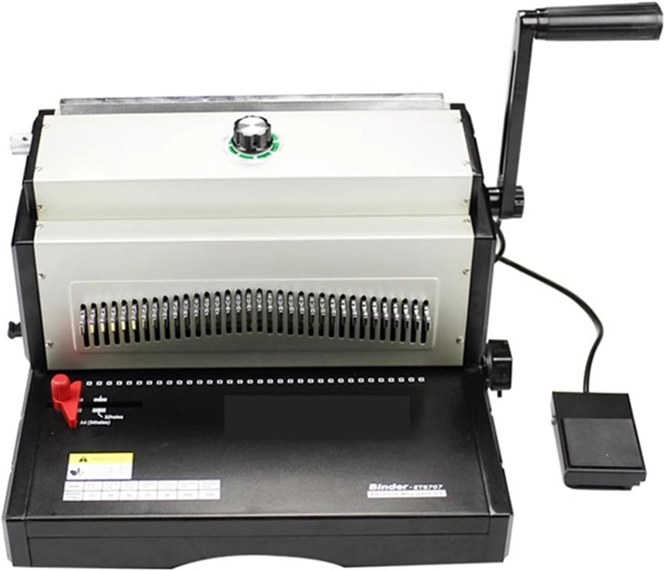 Binding Machine, Electric Spiral Coil Binding Machine 34 Holes 2.5mm Coil Punching Binding Binder Puncher 3:1 Binder