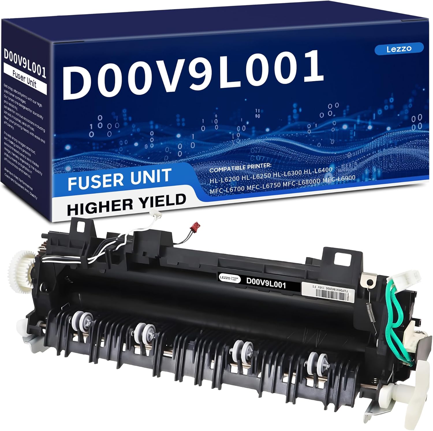 D00V9L001 D008AK001 D01SE6001 Fuser Unit 1-Pack Replacement for Brother D00V9L001 Fuser Unit for HL-L6200 HL-L6250 HL-L6300 HL-L6400 MFC-L6700 MFC-L6750 Printer (110V, 200,000 Pages)