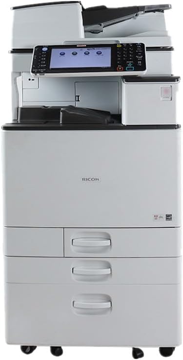 Ricoh Aficio MP 3555 Black & White Laser Multifunction Copier - 35ppm, Copy, Print, Scan, Auto Duplex, Network, 1200x1200 DPI, 4 Trays, Stand (Renewed)