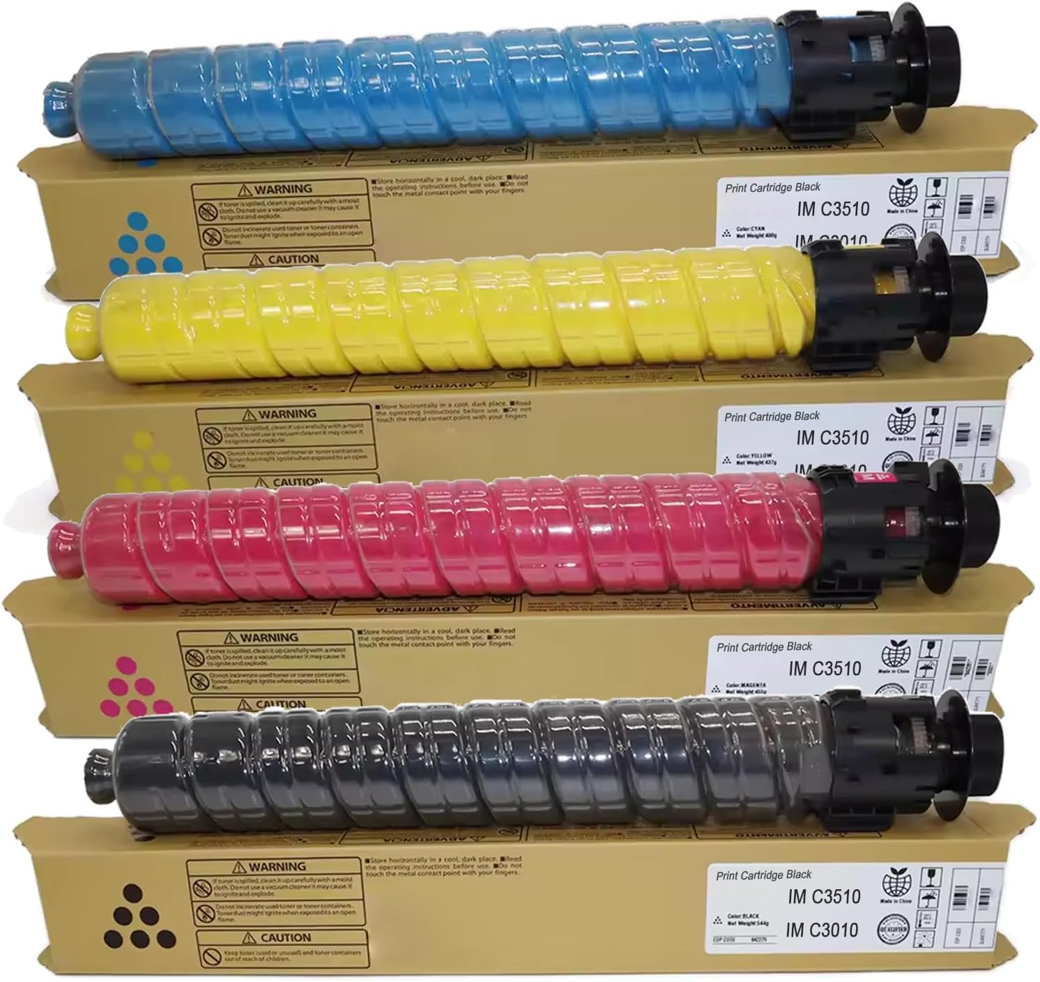 IM C3510 IM C3010 IMC3510 IMC3010 Toner Cartridge Replacement for 842550 842551 842552 842553 Black Cyan Magenta Yellow Toner for IM C3510 IM C3010 Printer(4-Pack)