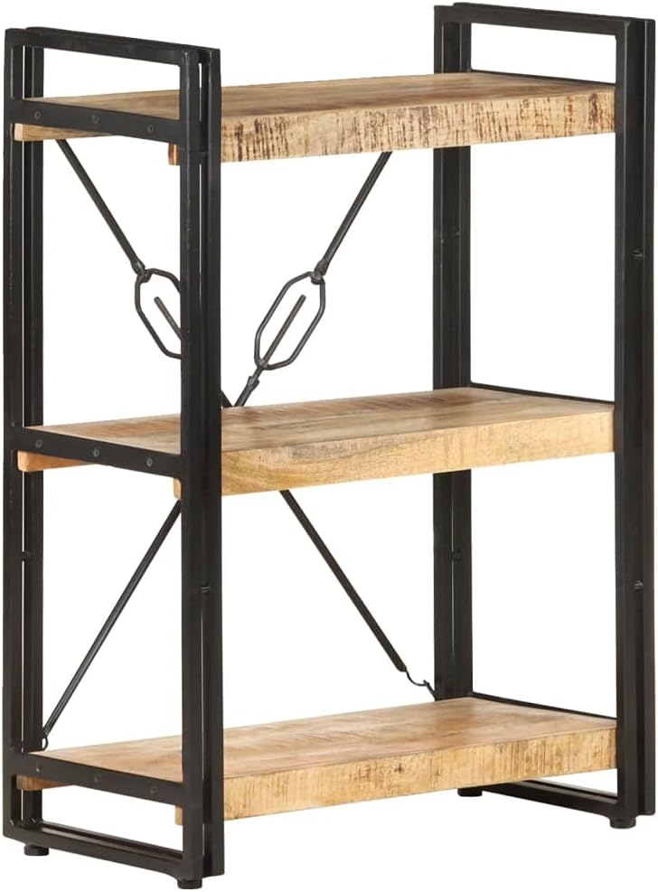 KTHLBRH (Fast delivery) Bookshelf, Standing Shelf, Cube Shelf, Free-Standing Shelf, Room Divider, for Office, Living Room, Bedroom, Decorative 3-Tier Bookcase 23.6