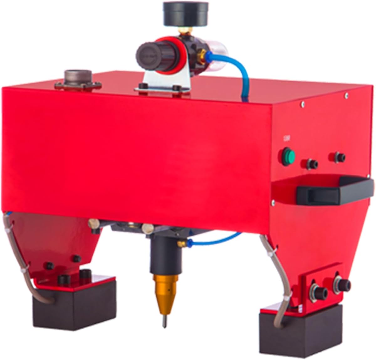 Yuidaaavzz Typewriter Machine,Pneumatic Portable Metal Stitch Typewriter,Cylinder Block Coding and Marking Machine 110V/220VMetal Nameplate Writing Machine,for Letters,Serial Numbers, Codes,T ()