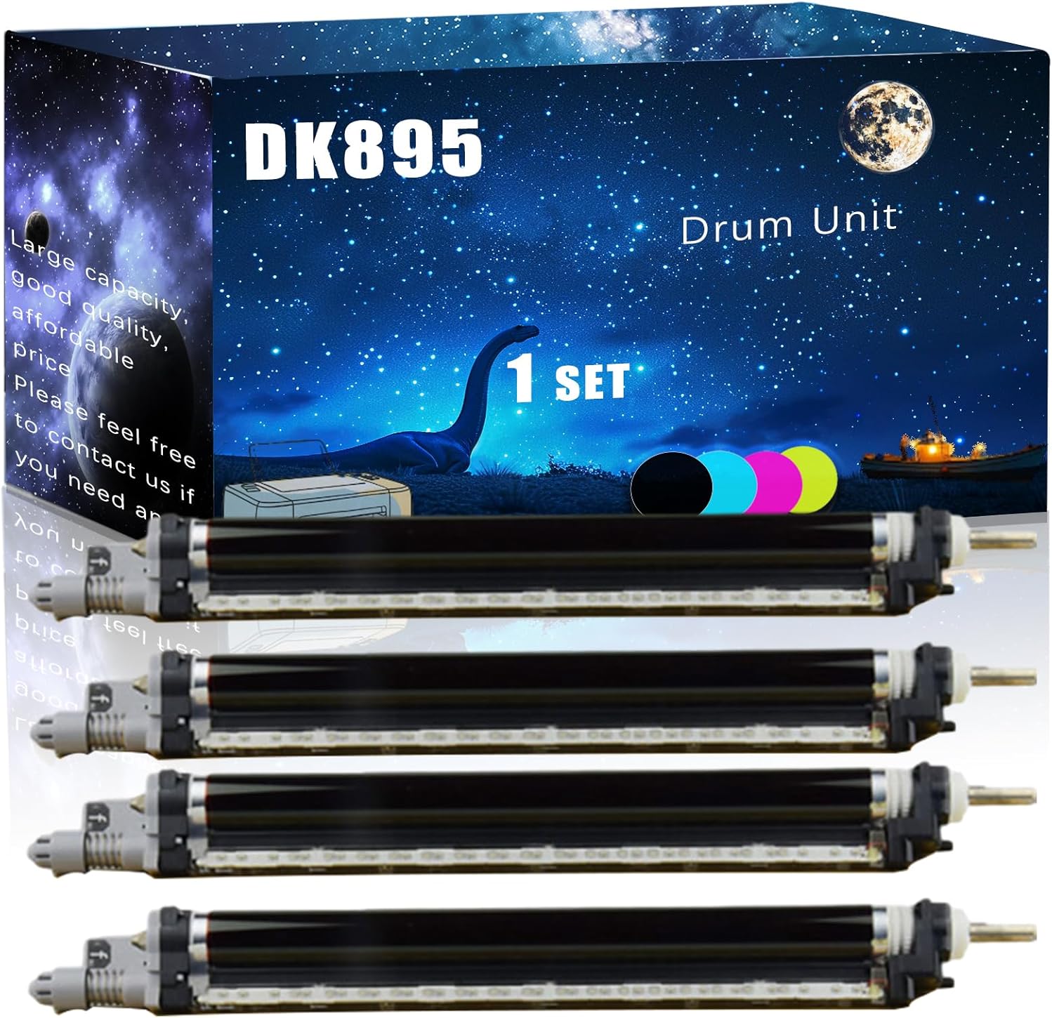 MUCQL DK895 Drum Unit Compatible for Kyocera FS-C8520MFP FS-C8525MFP TASKalfa 205c TASKalfa 255c Printers,with Chip Large Printing Demands (Multicolor)