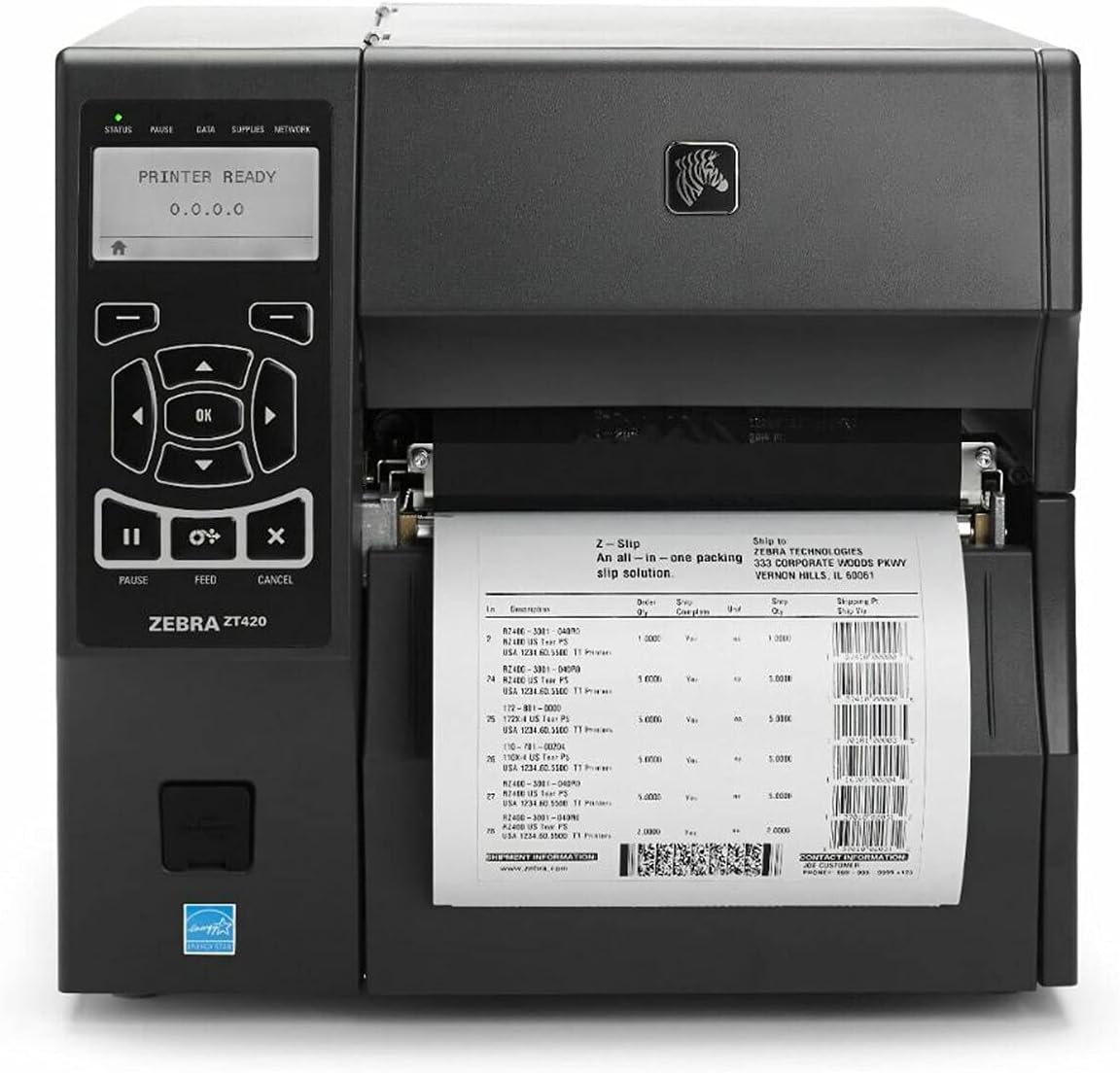 Zebra ZT420 Thermal Label Printer 300 dpi Printhead with USB, Ethernet, Bluetooth and Cutter P/N: ZT42063-T210000Z