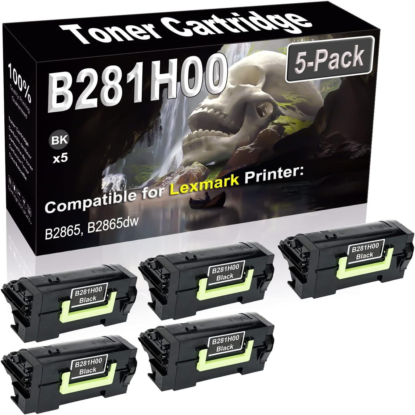 SINIYA 5-Pack Compatible High Capacity B281H00 Imaging Toner Cartridge use for B2865 B2865dw Printer (Black)