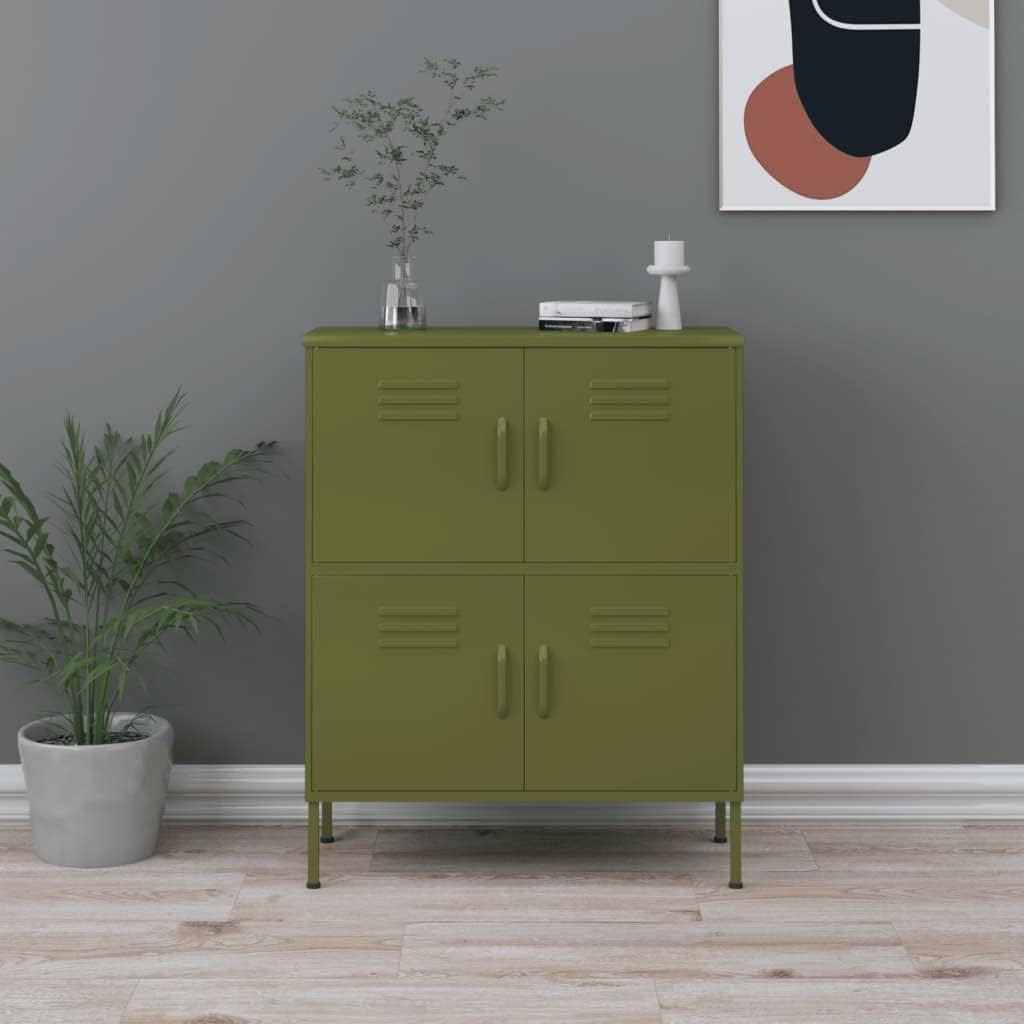 KTHLBRH Bookshelf Bookcase Storage Cabinet, School Locker, Metal Locker, Multiple Use Cabinets for Home School Office, Storage Cabinet Olive Green 31.5