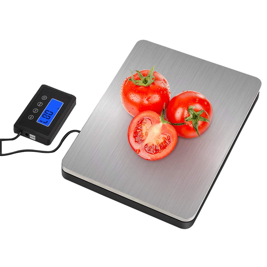 180Kg/50G Digital Large Capacity Weighing Platform Scales for Postal Industrial Commercial Shop Kitchen Letter Parcels Luggage Scales Silver