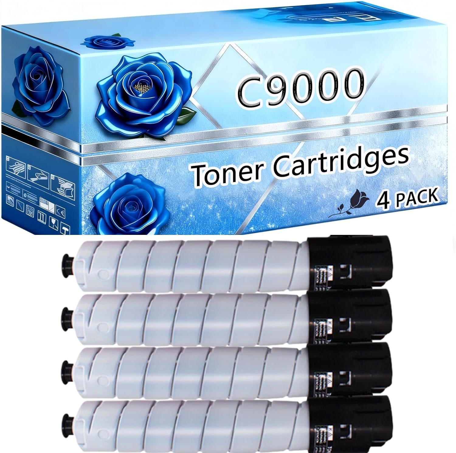 Compatible Toner Cartridges Replacement for Xerox C9000 High Yield 31400 Pages VersaLink C9000DT Printers (4 Pack Black)