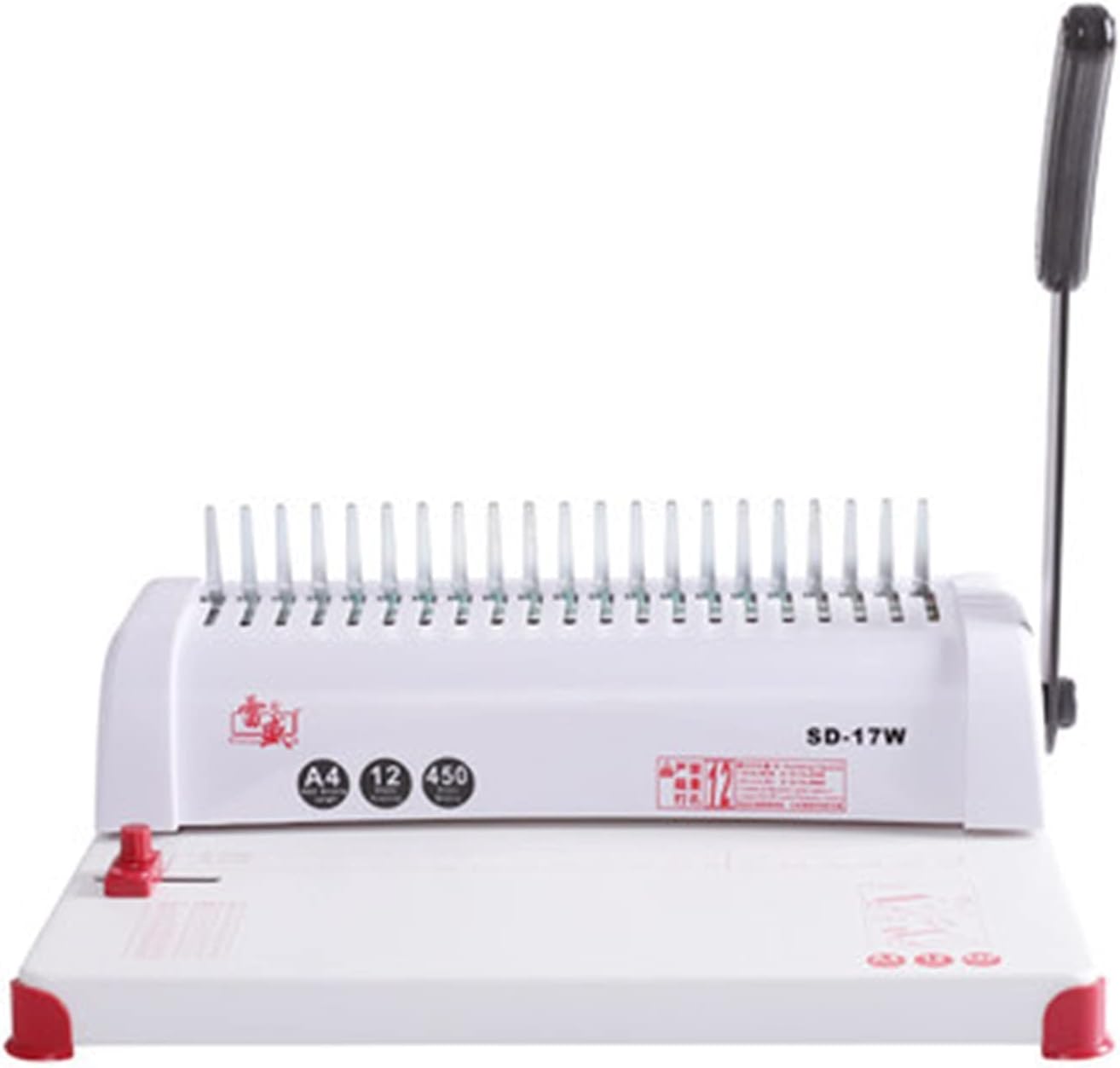 JKSVTF Heavy Duty Bookbinding Machine Multifunctional Manual Comb Punching and A4 Paper Loose-Leaf Punching Hole 21-Hole Rubber Ring 10-Hole Clip Binding Machine