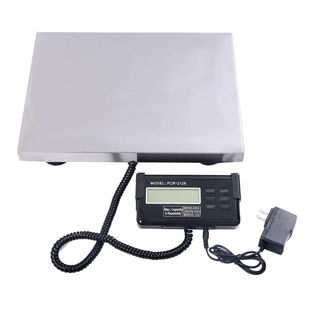 Digital Receiving Scale Platform Industrial Weight Electronic High-Definition LCD Display Floor for Luggage Shipping Package Computing Postal Shop Weighing (Size : 300Kg/0.1kg) (300Kg/0.1kg)