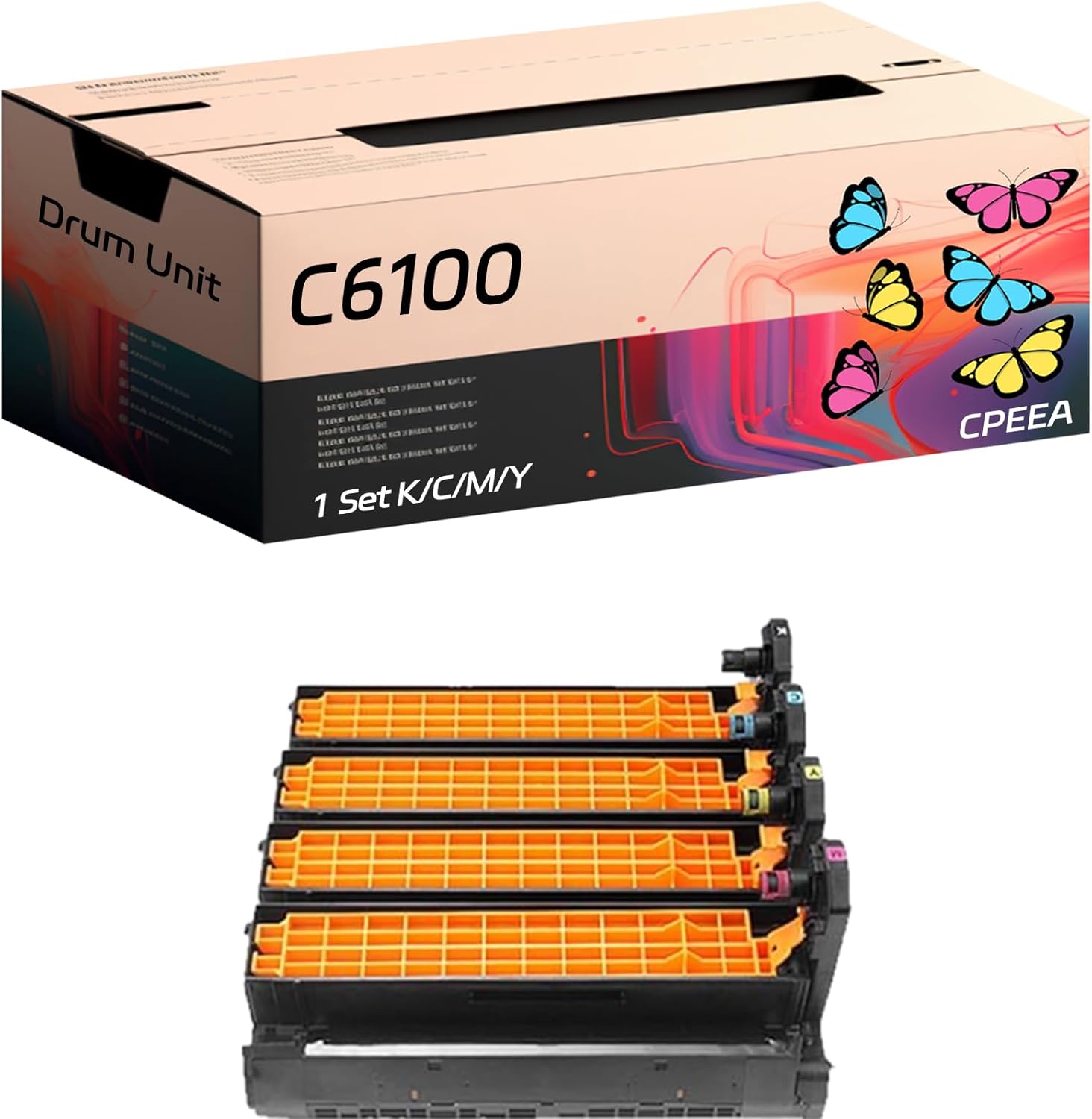 CPEEA Compatible for Okidata OKI C6100 Drum Unit Work for Okidata OKI C6150dn C6150dtn C6150hdn C6150n MC560DN MC560N MC560n MFP Plus Printers, with Chip, High Yield 20000 Pages (Multicolor)