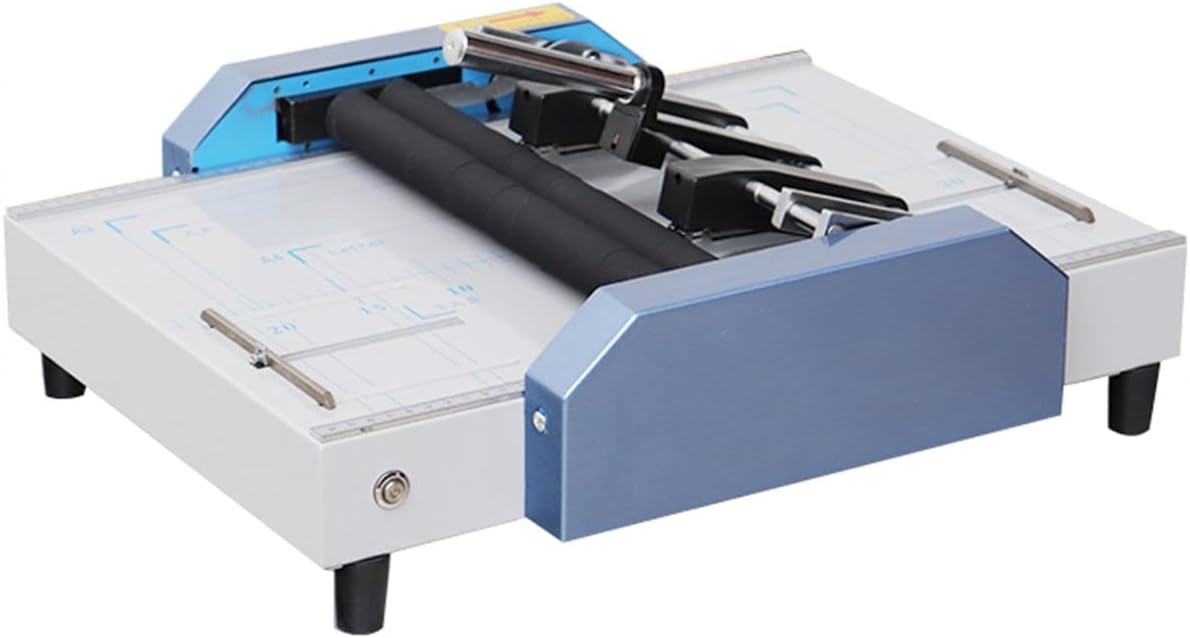 Electric Paper Book Stapler Creaser, Folder Dashed Machine, A3 Folding Binding Machine, Adjustable Spacing, for Making Booklet