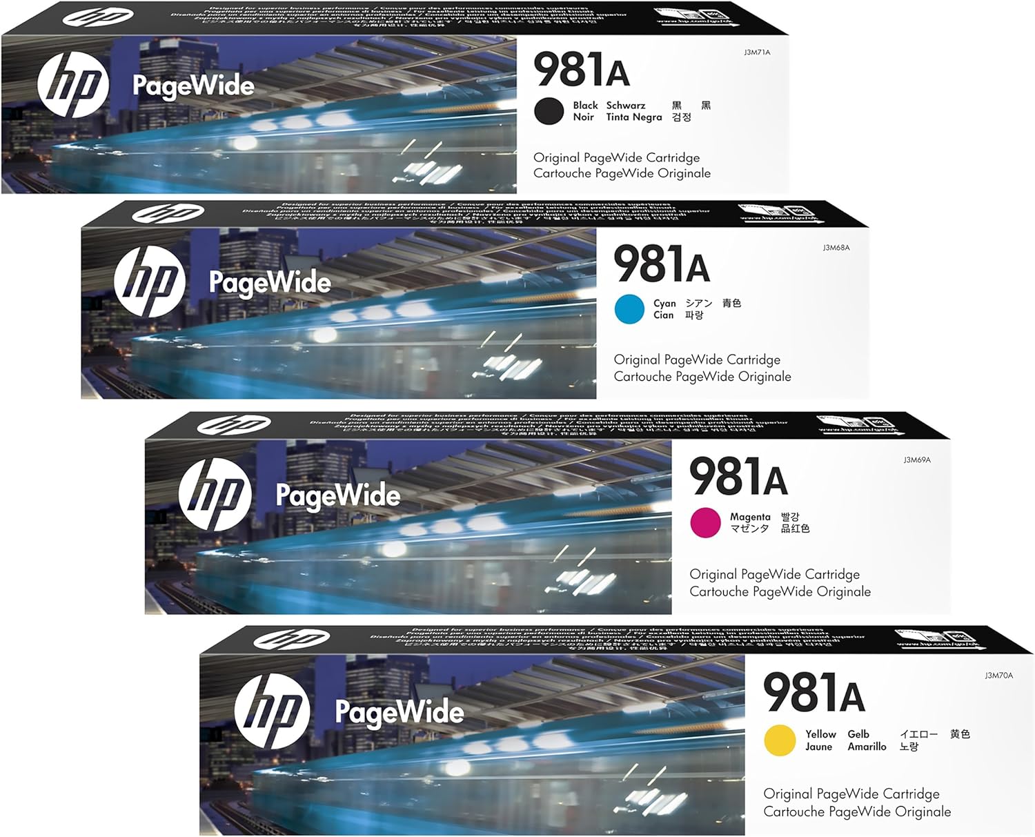 Hp BND00407 981A Original Pagewide Cartridge 4-Color Set Ink
