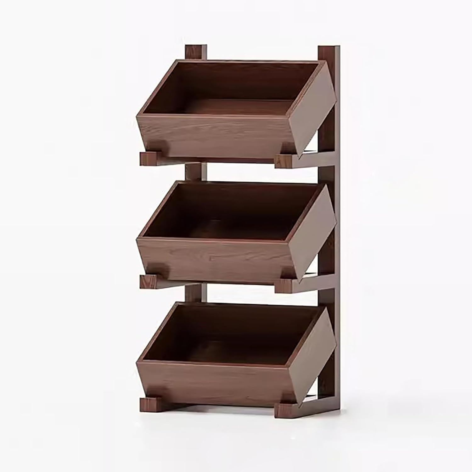 Narrow Bookshelf, 2/3 Tier Bookcase with Storage Shelf, Small Book Shelves, Versatile Shelf Organizer Rack, for Living Room, Office, Bathroom(Walnut,29.9in/76cm)