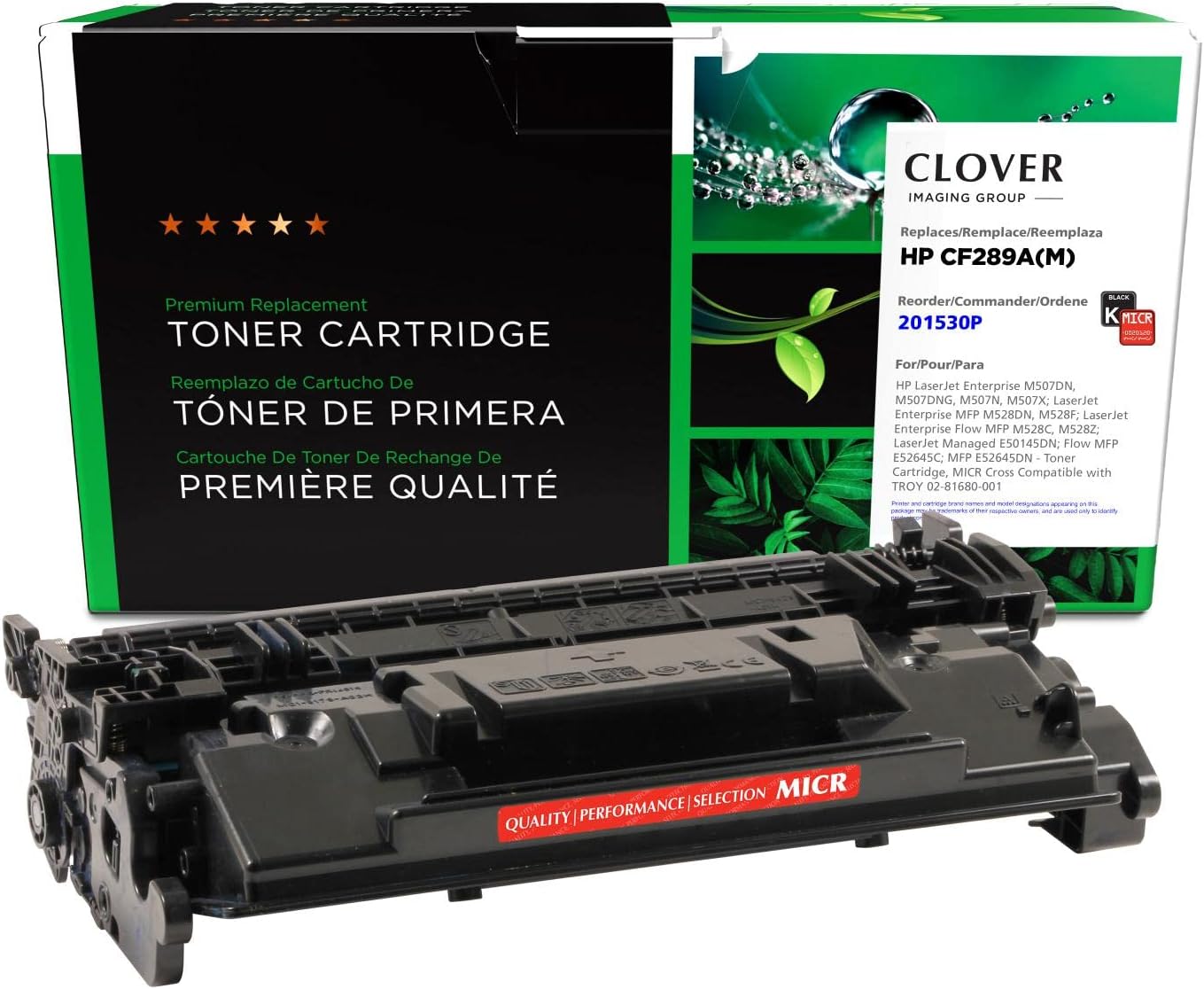 Clover Remanufactured MICR Toner Cartridge Replacement for HP CF289A | Black